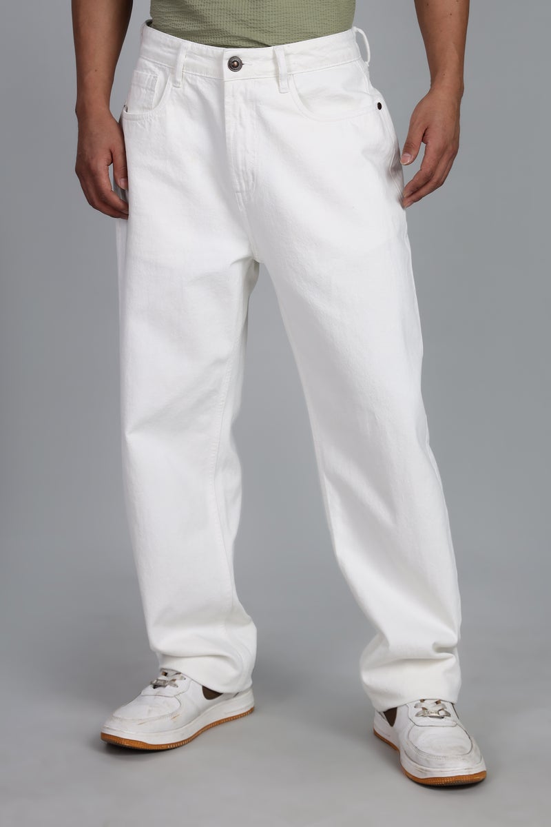 inkd جينز الرجال الكلاسيكي المستريحي متوسط الارتفاع | 100٪ قطن | 5 جيوب | جينز واسع للرجل - Image 1